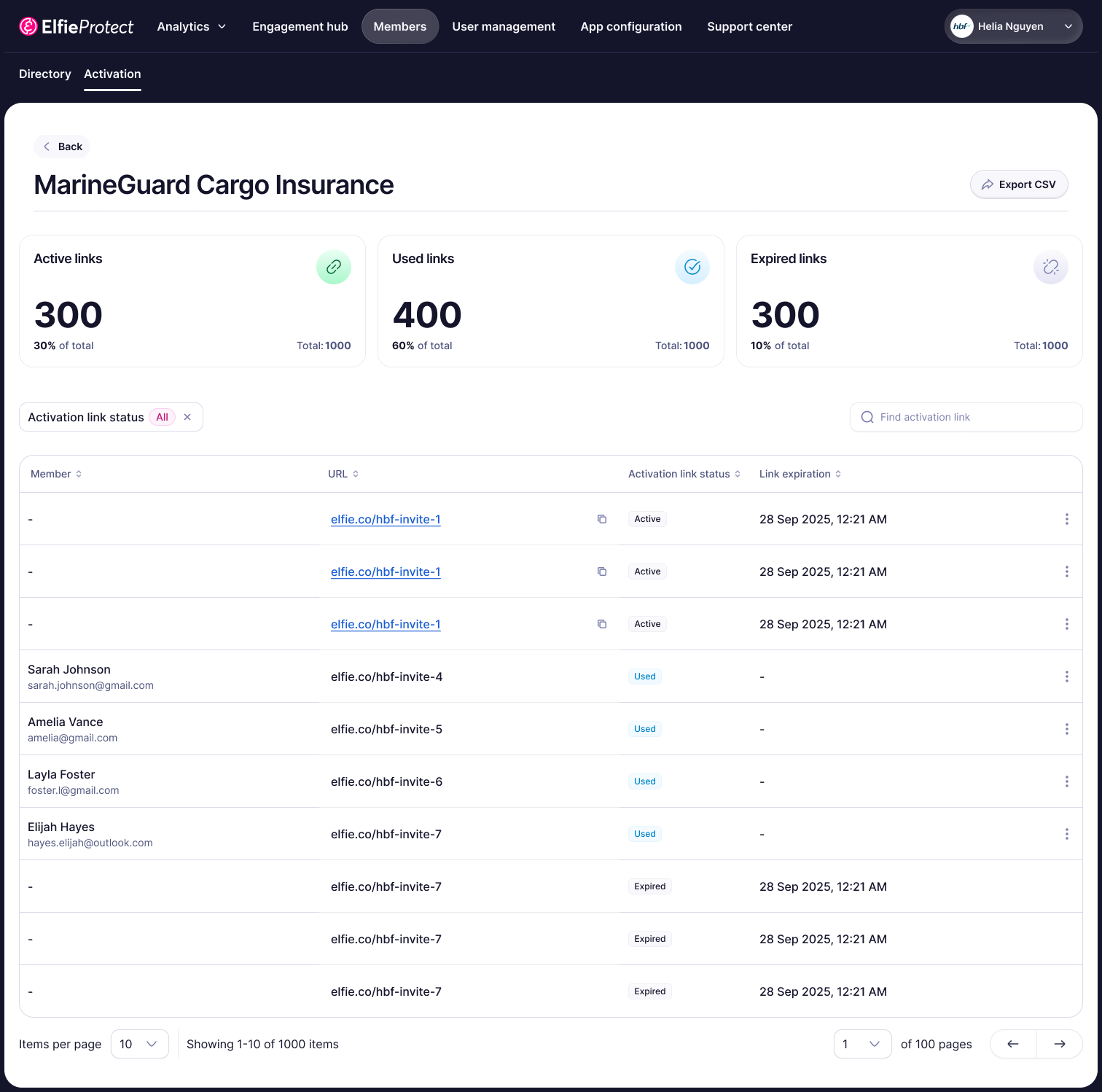 Members module — the activation flow